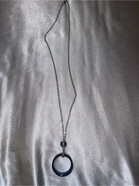 Othr Brown Wooden Ring & Bronze Chain Necklace